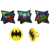 Batman Cupcake Rings 1dz