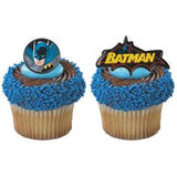 12 BATMAN Cupcake Rings - The Dark Knight Batman Vs. Superman