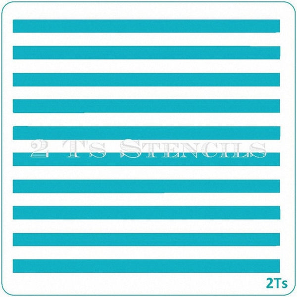Stripes Horizontal - 2 T's Stencils - Cookies Royal Icing Airbrush Cookie Decorating Cakes Etc