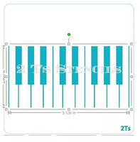 Keyboard - 2 T's Stencils - Cookies Royal Icing Airbrush Cookie Decorating Cakes Etc