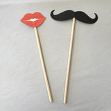 12 count Dowel Rods (0.25" x 12")  DIY Wooden Photo Booth Props Tiered Crafts Mustache Mask Lips