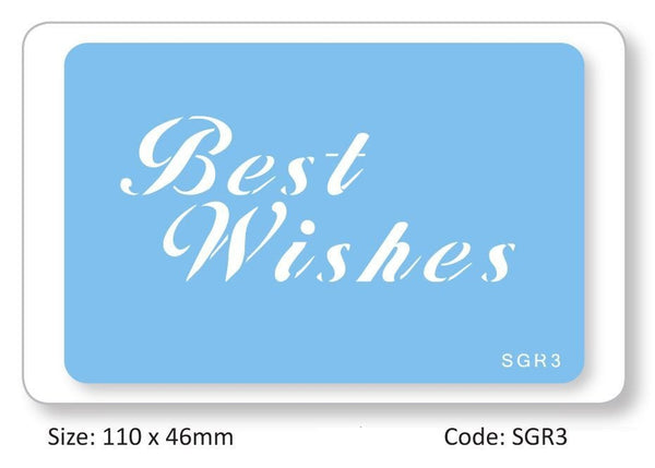 Best Wishes Stencil 4" x 2" - JEM