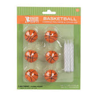 Basketball 6 Candles & Candle Holders