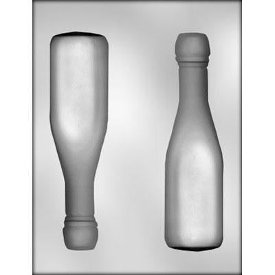 Champagne Bottle 7" 3D Chocolate Mold -  Ice Tray Soap Making Plaster Crafting Concrete Crafts
