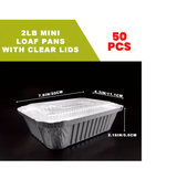 Food Container Aluminum Foil Pans with Lids 6" x 4.7" x 1.5"