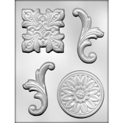 Baroque Chocolate Mold - FREE CUSA SHIPPING - Ice Tray Soap Making Plaster Crafting Concrete Crafts