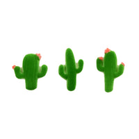 Cactus Assorted Sugar Dec-ons - 12 pc Stick ons Lay-ons Cake Decorating