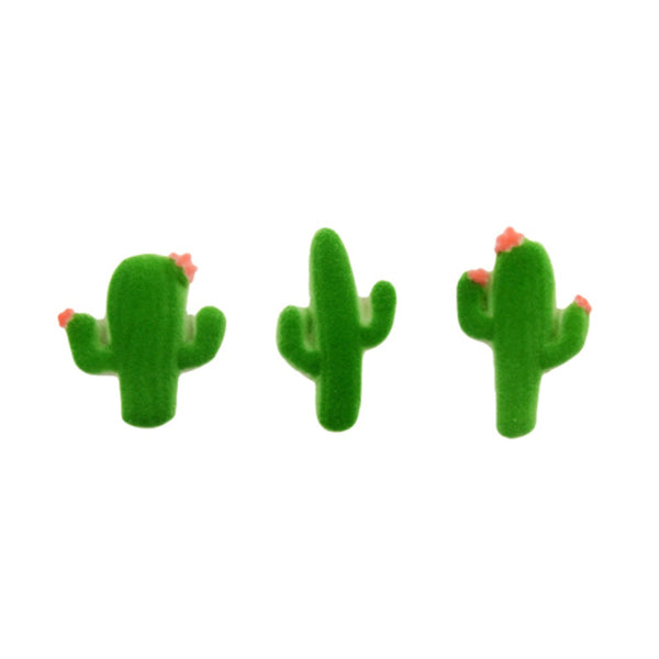 Cactus Assorted Sugar Dec-ons - 12 pc Stick ons Lay-ons Cake Decorating