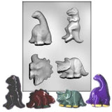 Dinosaur 3.5" Chocolate Mold - Ice Tray Soap Making Plaster Crafting Concrete Crafts