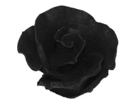Formal Rose BLACK Flower 2" - Set of 3 Gum Paste