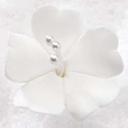 Fruit Blossom Gumpaste Flower - White