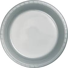 PLATES CLEAR Touch of Color 10.5” 50ct (5 or more)