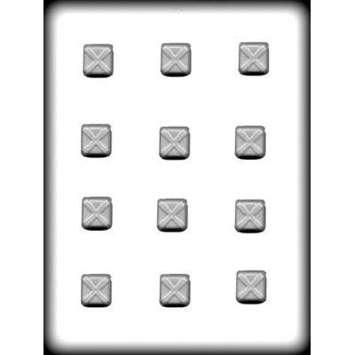 Squares with "X" Shape Hard Candy Mold