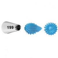 Decorating Tip #199 - Stainless Steel - Open Star Cake Piping Royal Icing Borders