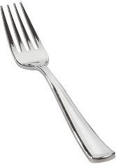 Plastic SILVER Fork 25ct