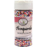 Rainbow Non-Pareils 3.8 oz Jar Beads Sprinkles