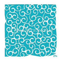 Swirls Background Stencil - 2 T's Stencils - Cookies Royal Icing Airbrush Cookie Decorating Cakes Etc