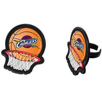 Cleveland Cavaliers Basketball 12 Cupcake Rings - NBA Lebron James 23