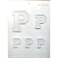 Collegiate Letter P p Chocolate Mold 90-14335 - FREE CUSA SHIPPING - Soap Concrete Plaster Crafts Pink Vs Victoria's Secret
