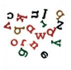 FMM BLOCK Lowercase Alphabet Set - 2 Piece Set Tappit Lettering Letters 1cm