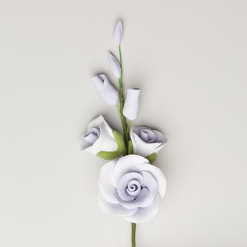 Rose Filler - Medium - Lavender Set of 3 - 3.5" Gumpaste