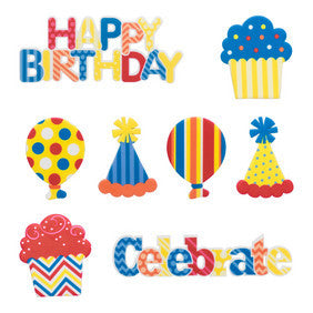 Celebratory Sayings Primary Gum Paste DecoSets