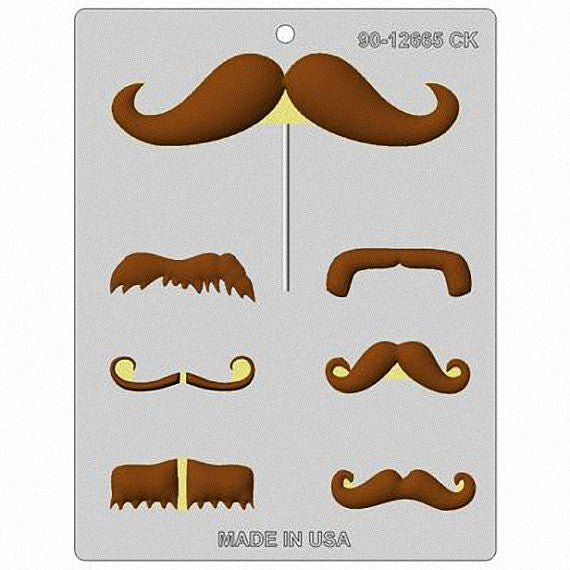 Mustache Sucker Assortment Chocolate Mold 