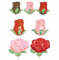 Roses & Buds Lollipop Chocolate Mold Chocolate - Valentine's Day Valentines February 14th Sucker