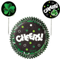 St. Patrick's Day cupcake liners and picks set