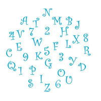 FMM Funky Uppercase 1" X 1.5" Alphabet & Number Set - 4 Piece Set Tappit  Lettering Letters 3cm