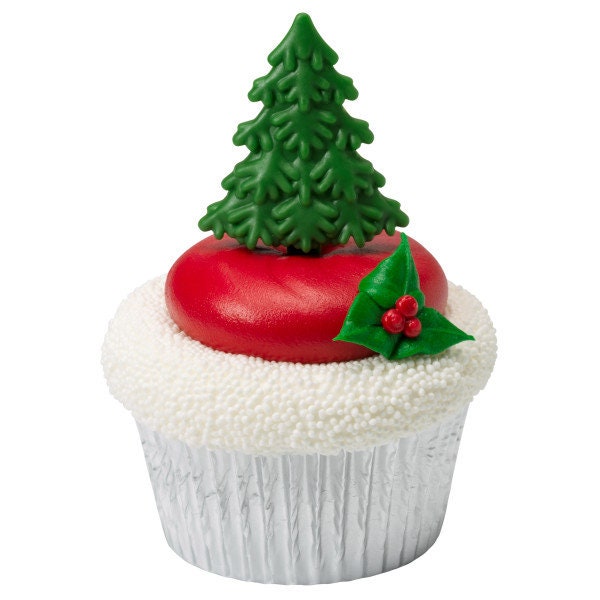 Christmas Tree Cupcake Pick 12 pk