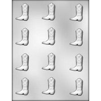 Cowboy Boot Chocolate Mold 12 Cavity