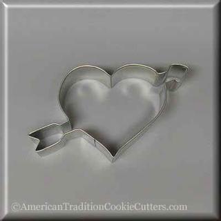 Cupid's Heart with Arrow 4.25"  Cookie Cutter