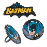 12 BATMAN Cupcake Rings - The Dark Knight Batman Vs. Superman