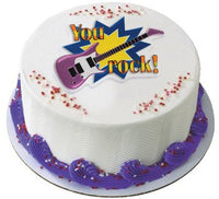 You Rock! Guitar 5.5" POP TOPS - Cake Plaque Pick Topper