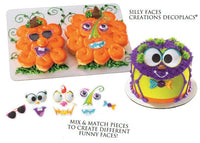 Silly Faces Plaque Cake Kit - 7 piece set Halloween Pumpkin Spider