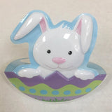 Easter Bunny Pop Up 5" Cake Lay On - Cake Plaque Pick Topper Easter Spring