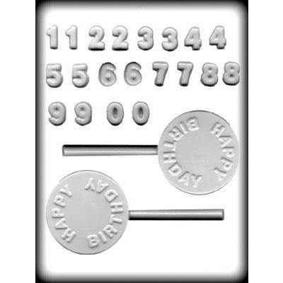 Birthday Custom Numbers Sucker Hard Candy Mold 8H-12126 -  Hard Candy & Cookie Mold