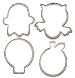 Halloween Cookie Cutter Set - Bat Ghost Skull Pumpkin (4 Piece Set) Fall Autumn