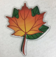 2 PC Happy Thanksgiving Leaf 5" Cake Lay On Pop Top - Cake Plaque Pick Topper Winter Holidays Christmas