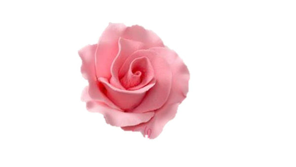 2" Pink Formal Rose Flower - Set of 3