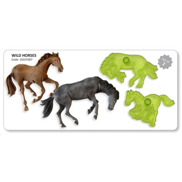 JEM 2 PC Wild Horses Cutter Set - Fondant Gumpaste Clay Crafts