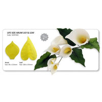 JEM 2 PC Arum Lily & Leaf Life Size Cutter Set - Fondant Gumpaste Clay Crafts