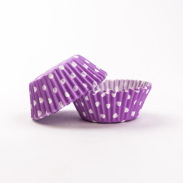 60 Lavender Polka Dots Cupcake Liners - PME Easter Spring