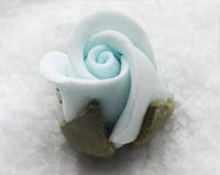 Rosebud Flower Pastel Blue 1" - Set of 3 Gumpaste
