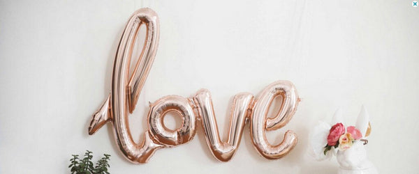 GIANT 30" love Balloon (INCLUDES HANDPUMP) - Rose Gold Blush, Pink Bridal Shower