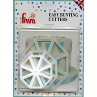 3 PC Set Easy Bunting Cutter Set - FMM Cookie Fondant Gumpaste Clay Crafts Cake Decorating Flags
