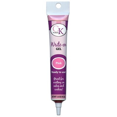 DC Pink Piping Write On Gel 1.5 oz Tube - Cake Decorating Write On Gel Lettering Ready to Use Kosher