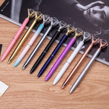 Crystal Top Pen - Black Ink - Diamond - Rose Gold, Silver, White, Rainbow, Pink, Polka Dots