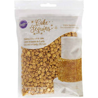 Wilton Gold Cake Sequins - Edible Decorations - 10 oz Bag